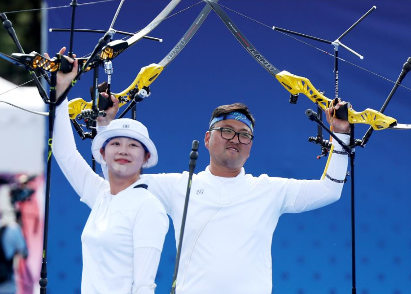射箭赛场上的神箭手，韩国选手展现超凡实力